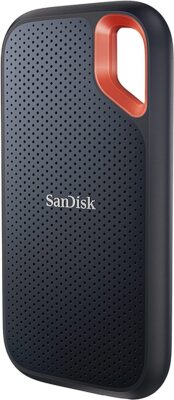 SANDISK Extreme 1TB Portable External SSD, 1050MB/s R, 1000MB/s W, 3m Drop Protection, IP65 Water/dust Resistant, PC,MAC & TypeC Smartphone Compatible, 5Y Warranty, Black Color